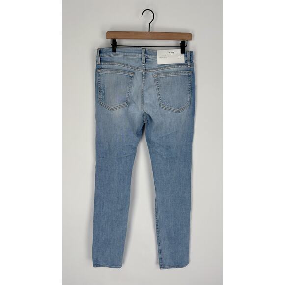Frame L'Homme Mid Rise Skinny Denim Jeans Tubman Mens Size 31x32 New Stretch - Picture 10 of 14